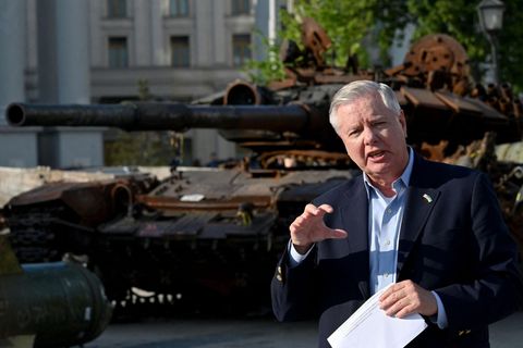 US-Senator Lindsey Graham bei seinem Besuch in der Ukraine.