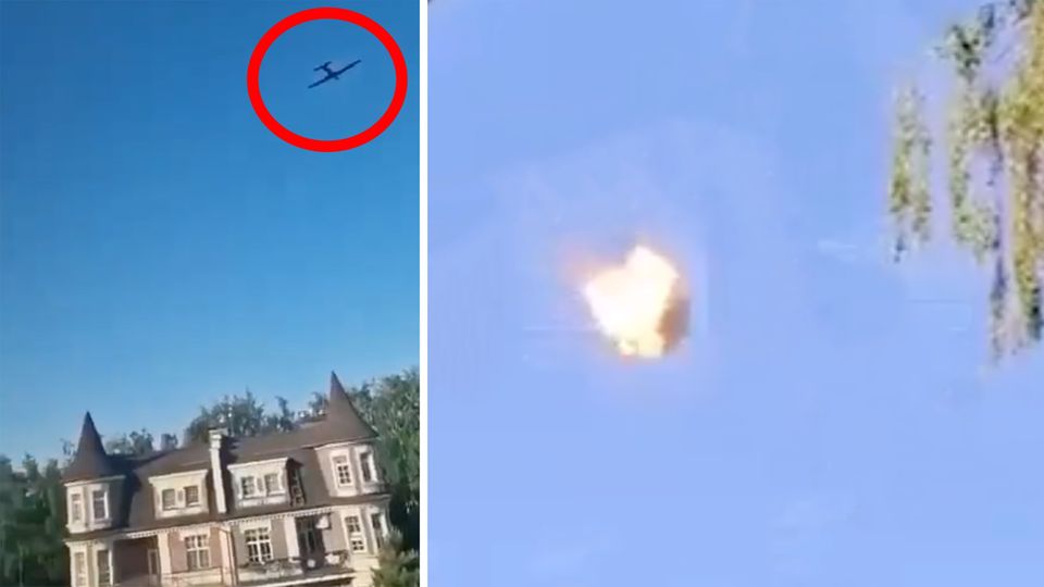 Amateuraufnahmen zeigen den mutmaßlichen Drohnenangriff in Moskau