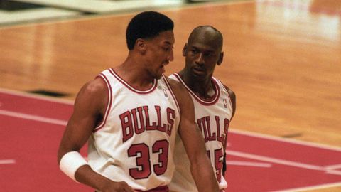 Scottie Pippen und Michael Jordan