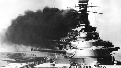 Der Schlachtkreuzer "Repulse" wurde im Ersten Weltkrieg gebaut. 