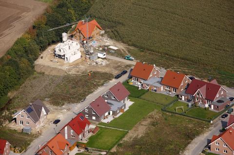 Eine Neubausiedlung in Münster
