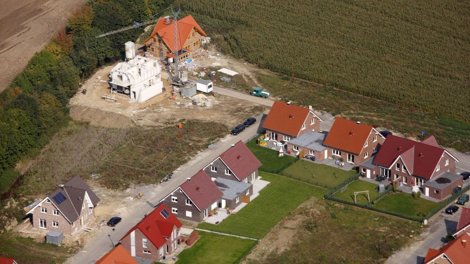 Eine Neubausiedlung in Münster