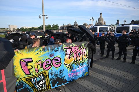 Lina E.: Demo in Dresden