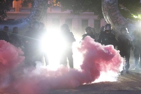 Demonstration in Leipzig nach Urteil gegen Lina E.