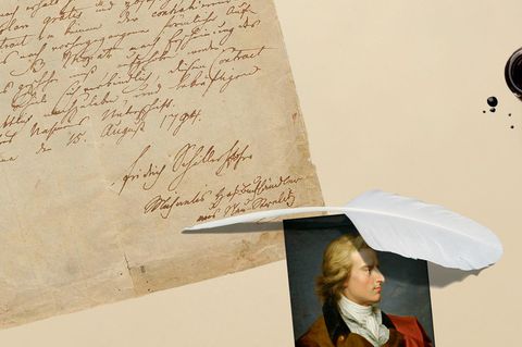 Collage einer Handschrift von Friedrich Schiller