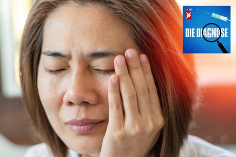 Eine Frau leidet unter seltsamen Schwellungen