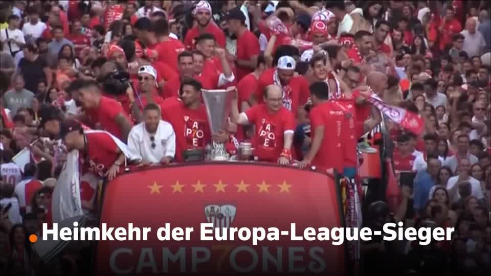 Video: Feierfreude: Hier kommt der Europa-League-Sieger