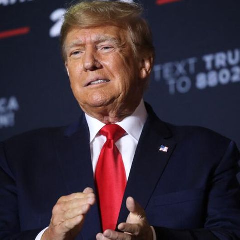 Der frühere Präsident Donald Trump bei einer Wahlkampfkundgebung in New Hampshire Ende April.