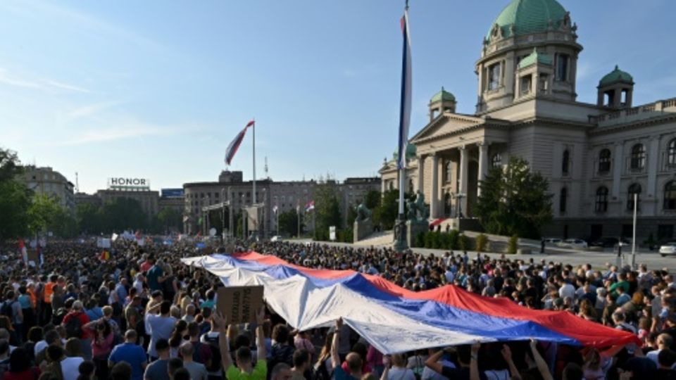 Protestkundgebung in Belgrad