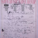 Auf dieses Blatt Papier kritzelte Freddie Mercury die Lyrics für die berühmte Hymne "Bohemian Rhapsody". Den Wert des Zettels beziffert Sotheby's auf unglaubliche 800.000 bis 1,2 Millionen Pfund (900.000 bis 1,4 Millionen Euro).