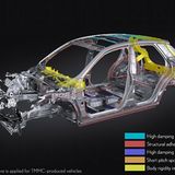 Der Materialmix der Karosserie des Lexus LBX