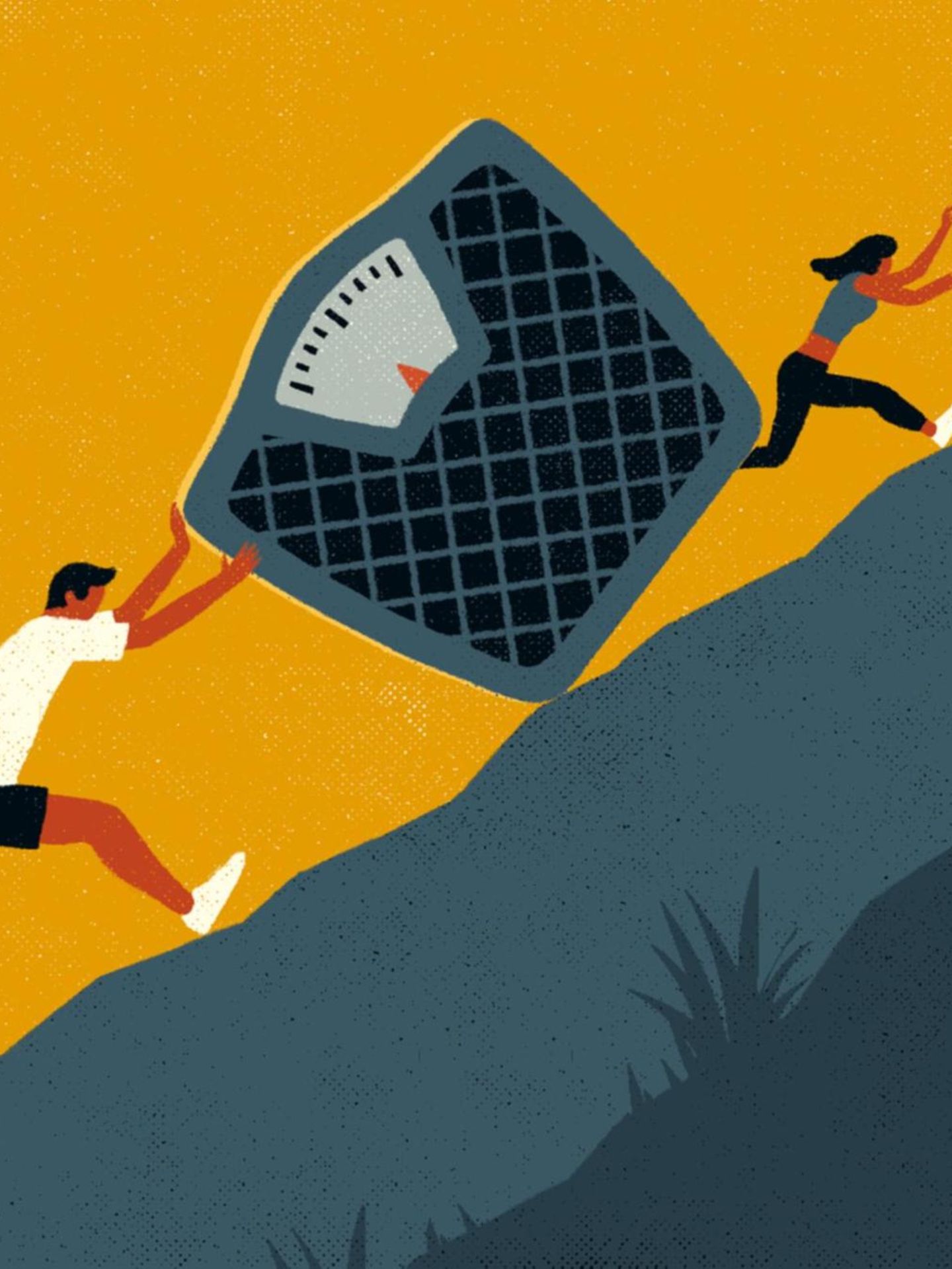 Illustration Abnehmen: Schlank durch Sport? Von wegen!