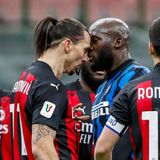 Zlatan Ibrahimovic Kopf an Kopf mit Romelu Lukaku