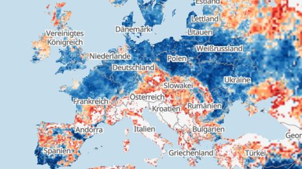 Waldbrand-Gefahr: Eine Europa-Karte zeigt betroffene Gebiete