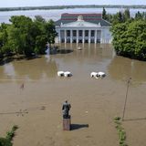 Gemeindezentrum der betroffenen Stadt Nowa Kachowka