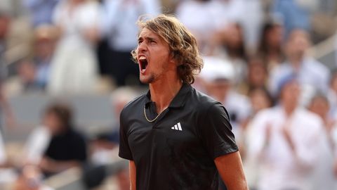 Alexander Zverev feiert seinen Erfolg im Viertelfinale über den Argentinier Tomas Martin Etcheverry