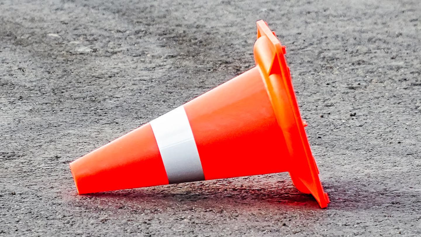 Leitkegel bei Waldbrand