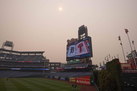 Das leere Baseballstadion in Philadelphia