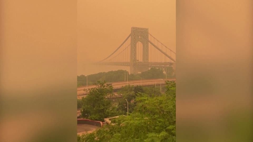 Video: Waldbrände sorgen für dicke Luft in New York