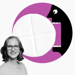 Große Tabletten schlucken: Illustration Diana Helfrich und große Tablette