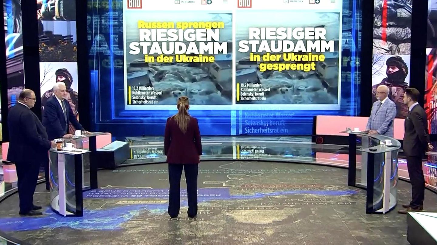 Am ersten Tag der Kachowka-Katastrophe stürzte sich die Kreml-Propaganda auf die westlichen Medien