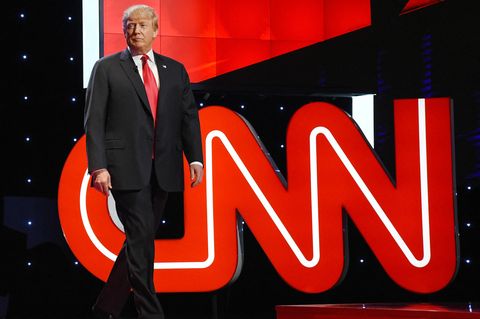 Donald Trump während der CNN-Präsidentschaftsdebatte 2015