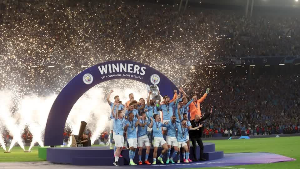 Video: Champions League: Manchester City schafft das Triple