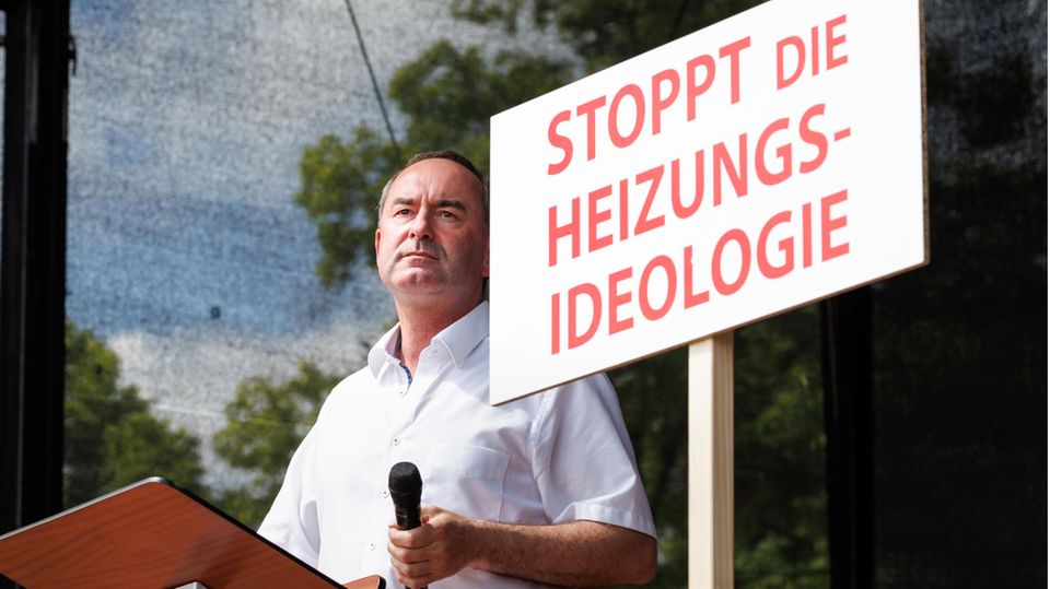 Hubert Aiwanger (Freie Wähler) auf der Demonstartion am Wochenende in Erding