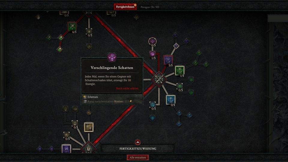 Blizzard Diablo IV: Qual der Wahl oder Was will ich sein: Über den Fertigkeitsbaum können Spieler ihrem Alter Ego unterschiedliche Eigenschaften zuordnen. Alles auszuwählen geht nicht, die Punkte wollen mit Bedacht verteilt sein. Qual der Wahl oder Was will ich sein: Über den Fertigkeitsbaum können Spieler ihrem Alter Ego unterschiedliche Eigenschaften zuordnen. Alles auszuwählen geht nicht, die Punkte wollen mit Bedacht verteilt sein.