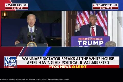 Am Tag der Trump-Anklage bezeichnet Fox News Joe Biden als "Möchtegern-Diktator"