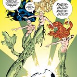 Zu Beginn des "Rheingolds" befindet sich die Welt im glücklichen Naturzustand -  bei Wagner über 136 Takte in herrlichem Es-Dur komponiert. Die drei Rheintöchter Floßhilde, Wellgunde und Woglinde hüten den Goldschatz, der zu dunkler Macht verhilft, wenn er in die falschen Hände gerät. 