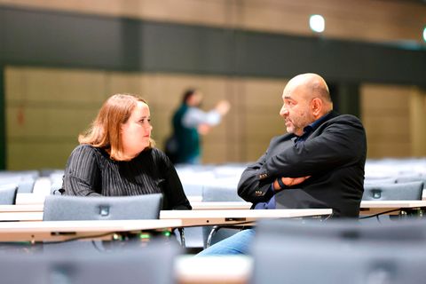 Ricarda Lang (l.) und Omid Nouripour, Bundesvorsitzende von Bündnis 90/Die Grünen