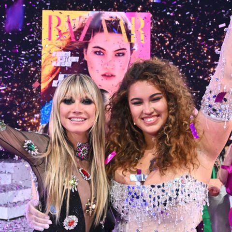 Heidi Klum mit Siegerin Vivien beim Finale von "Germany's Next Topmodel"