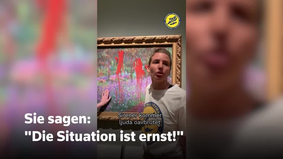 Video: Schwedische Klimaaktivisten vor Claude Monet