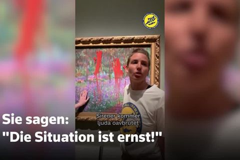 Video: Schwedische Klimaaktivisten vor Claude Monet