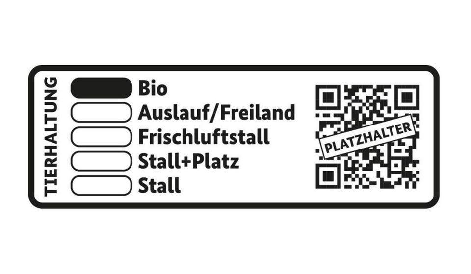 Musterabbildung der neuen Tierhaltungskennzeichnung