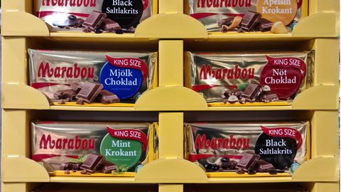 Schokoladentafeln der Marke Marabou
