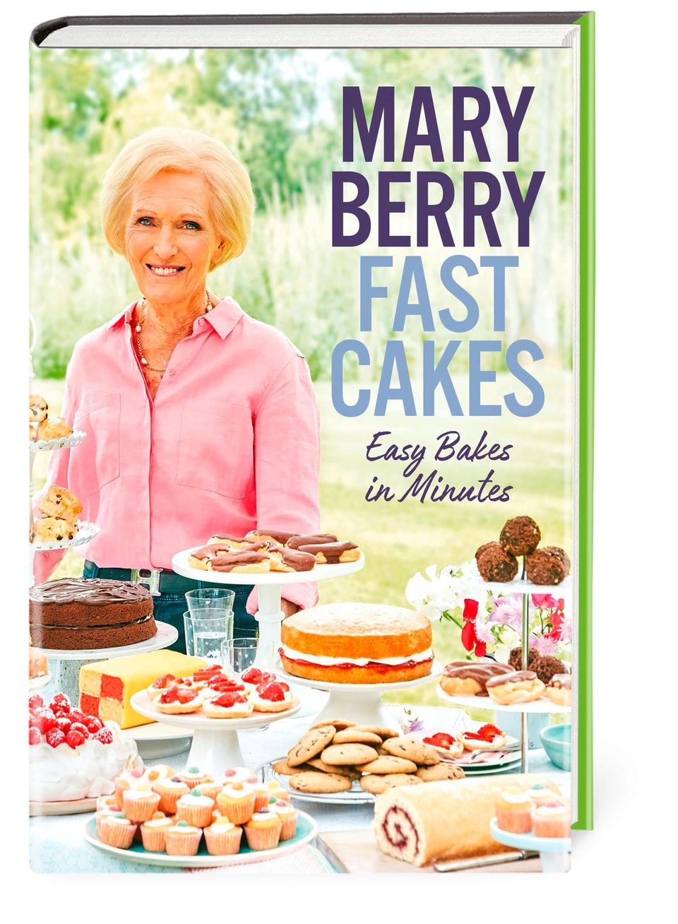 Cover des Kochbuchs "Fast Cakes" von Merry Berry, einer Frau mit blonden Haaren