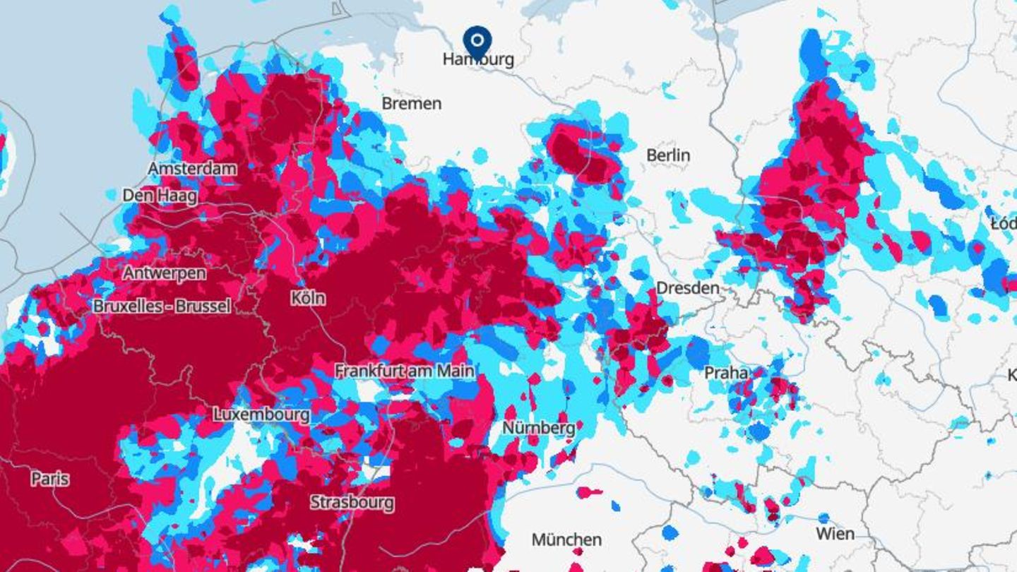 Meteo in Germania: le mappe mostrano dove si formano i temporali