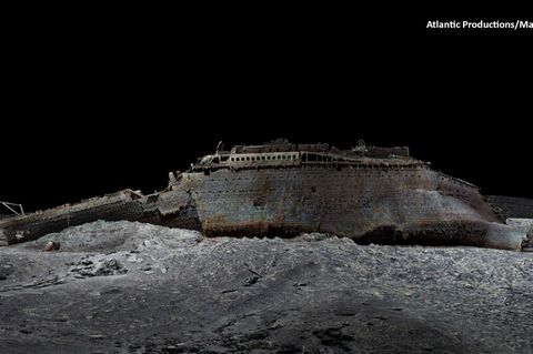Das Wrack der "Titanic" liegt in rund 3800 Metern Tiefe auf dem Grund des Atlantiks, hier ein 3D-Scan