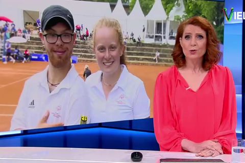 Monica Lierhaus moderiert den Sportblock bei "RTL Aktuell"