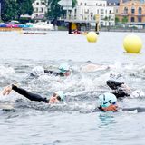 Im Olympiapark finden die Freiwasser-Wettbewerbe statt. Hier schwimmen die ersten deutschen ...