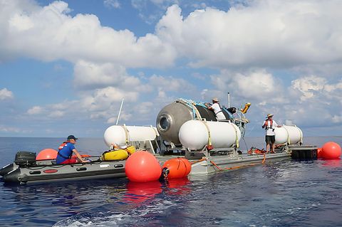 Dieses undatierte Foto zeigt das Tauchboot "Titan" von OceanGate Expeditions