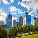 Die Skyline von Melbourne