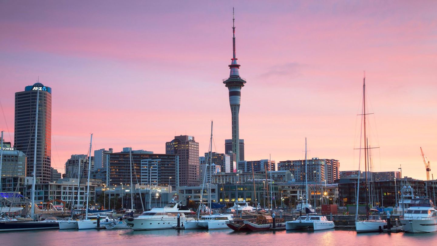 Der Hafen in Auckland