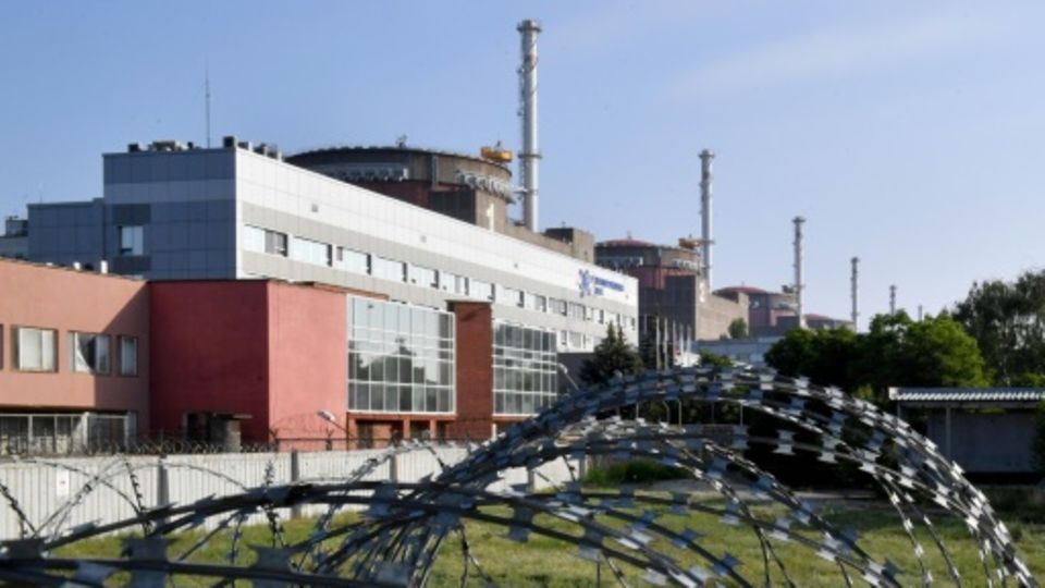 Blick auf das Atomkraftwerk Saporischschja
