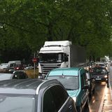 Verkehrsstau Berlin gesperrte Brücke