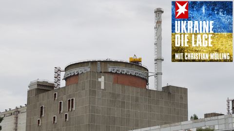 Blick auf einen Block des Kernkraftwerks Saporischschja (Archivbild): 