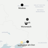 24. Juni, 17.50 Uhr. Am späten Nachmittag erreichen die Wagner-Truppen die Region Lipezk. Auf Telegram krusieren Gerüchte, wonach die Söldner in zwei Stunden in Moskau sein könnten.