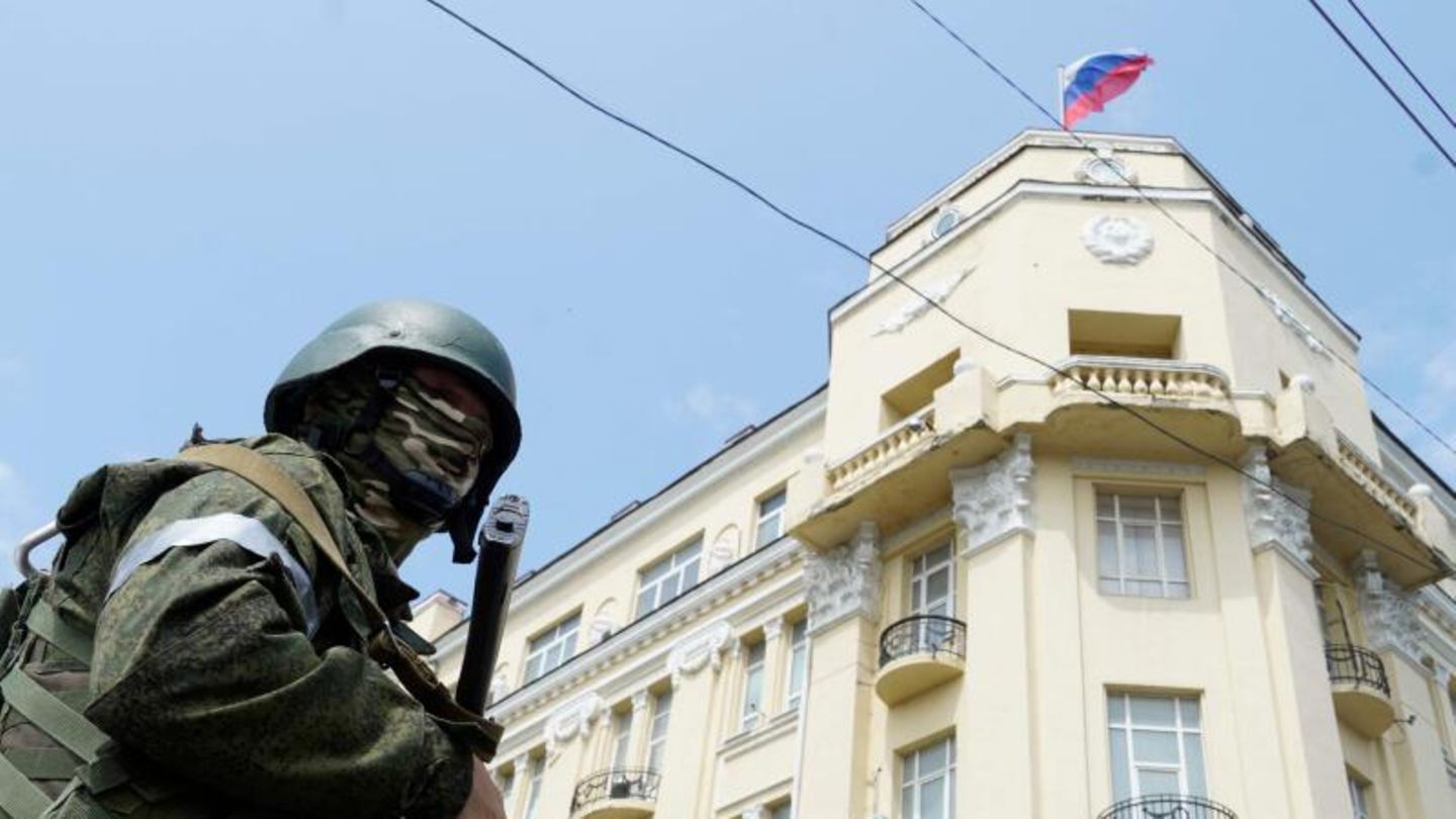 Ein Wagner Söldner in Rostow am Don in Russland